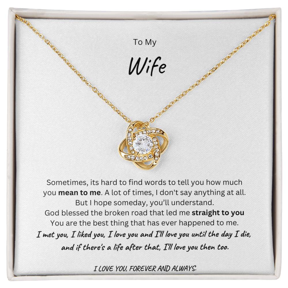 To My Wife | Love Knot Necklace