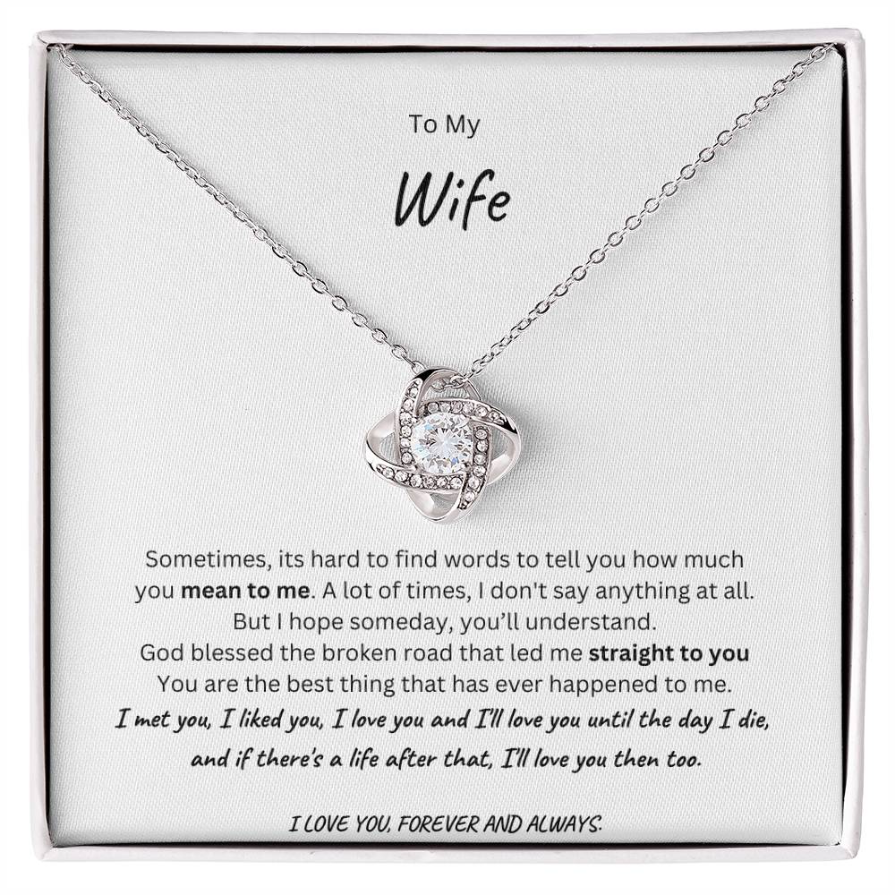 To My Wife | Love Knot Necklace