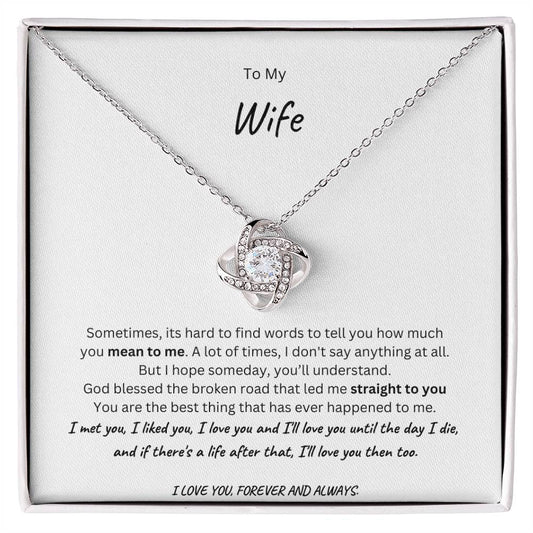 To My Wife | Love Knot Necklace