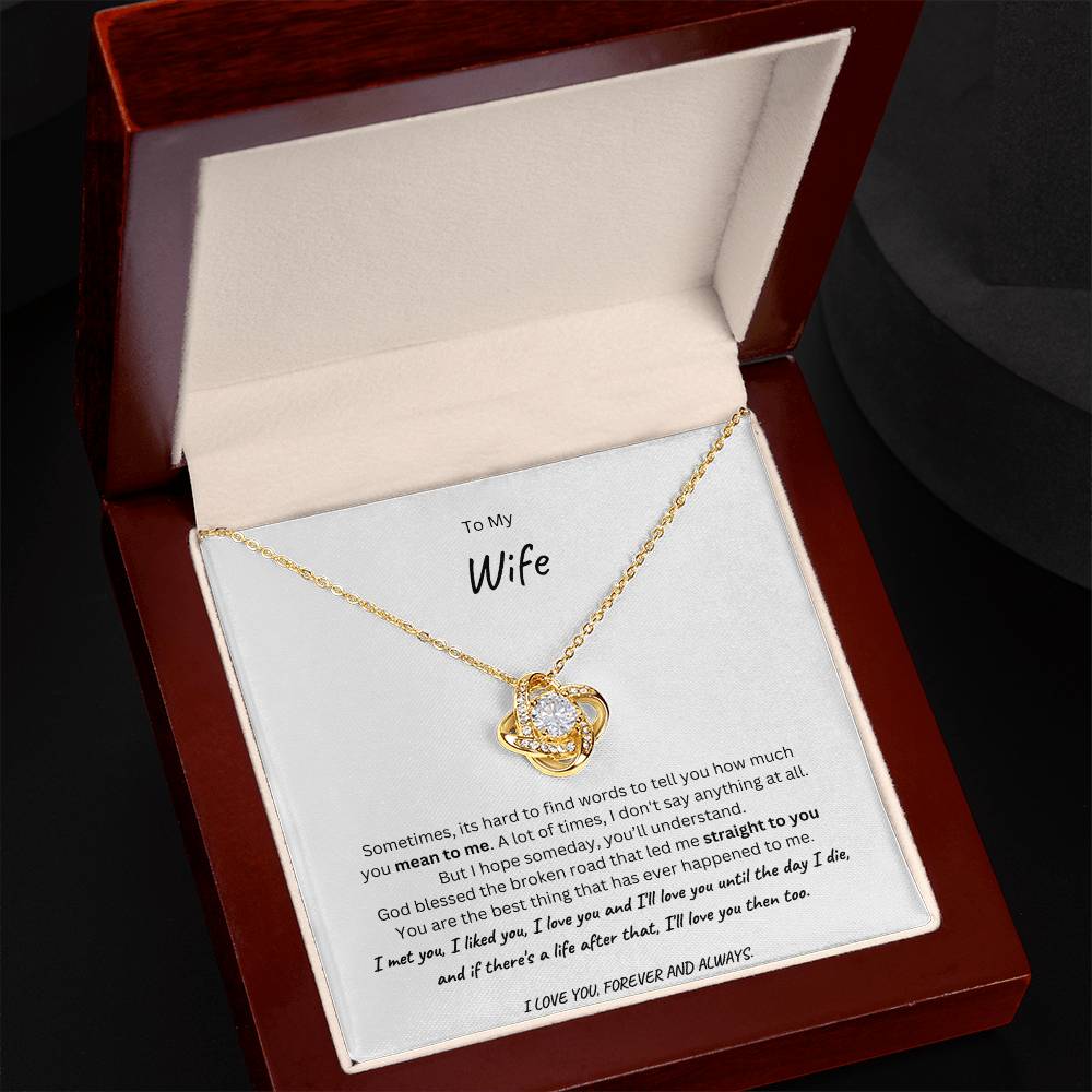 To My Wife | Love Knot Necklace